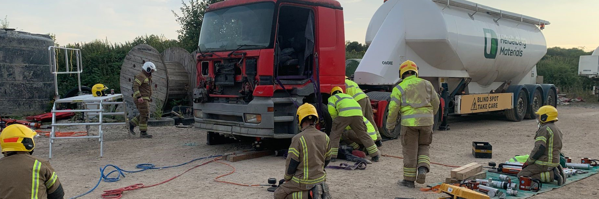 Ketton cement works donates HGV shunter to Lincolnshire Fire and Rescue for essential training